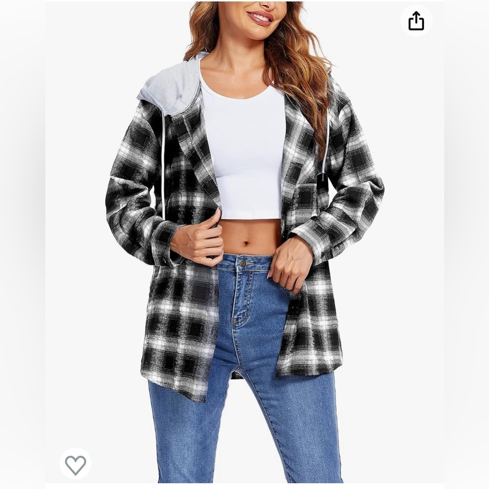 Amazon (Hotouch) Hooded Flannel Shacket